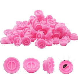 Mekupeu Eyelashes Extension Volume Lashes Fan Blossom Cups, Glue Holder and Lash Organizer Supplies Tools (100pcs-pink ring cup)