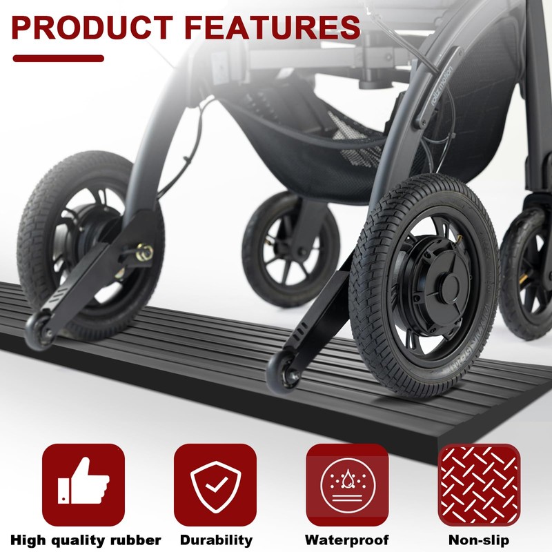 Threshold Ramps for Doorways Self-Adhesive Natural Rubber Power Wheelchair Ramp