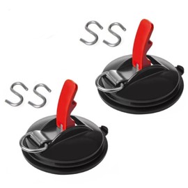 Sanrike Car Side Tarp, Suction Hook, For Connecting, Strong Vacuum Suction Cups, Easy Setup, Lightweight, Portable, Convenient Carside, Camping Accessories, Luggage Tightening, Set of 2