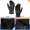 Alepo Genuine Sheepskin Leather Gloves for Men, Winter Warm Touchscreen