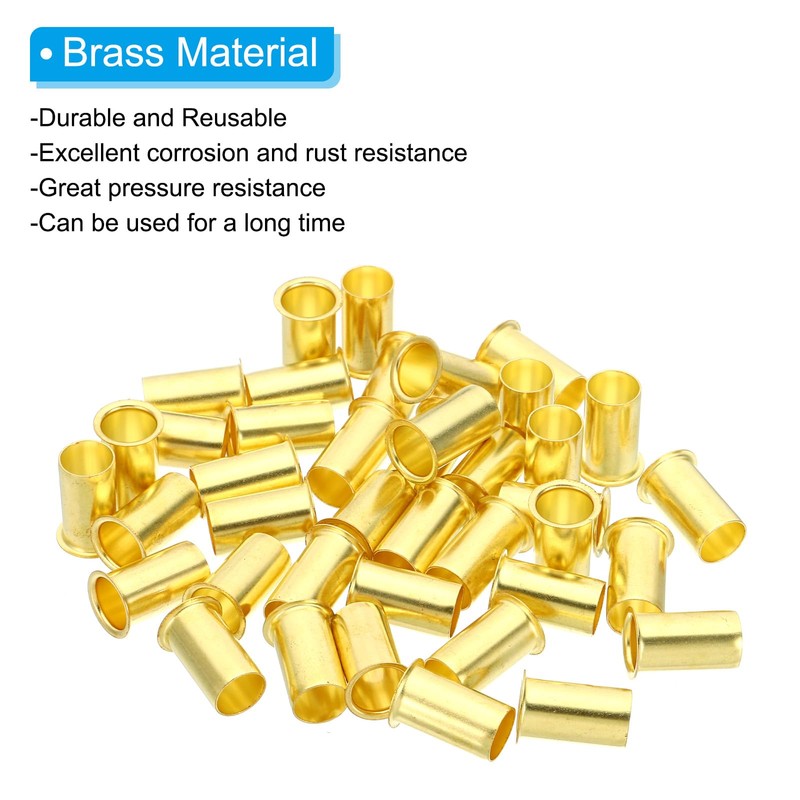 PATIKIL Brass Compression Insert, 40 Pack 10mm OD x 8mm