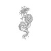 kobench Cool Temporary Tattoos,Dragon Flying Upwards - K135 Design,Waterproof,Easy-to-Apply,Long Lasting