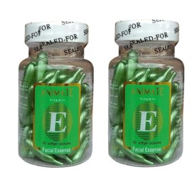 Verem Animate Vitamin E 60 Soft Gel Capsules Facial Essense Multicolour Combo Pack of 2