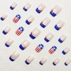 4th of July Press on Nails Patriotic Short Square French