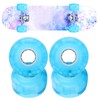 4PCs Set High Elastic PU Skateboard Flashing Wheel 52mm Professional