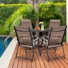Tangkula Set of 2 Outdoor Patio Chair Space Saving Stackable