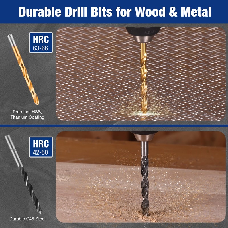 WORKPRO Drill Bit Set, 66-Pieces Impact Driver Bits Set and