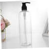 CAXUSD 4pcs Press Pump Emulsion Bottle Transparent Refillable Container Black