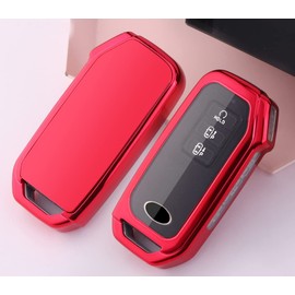 Horande Soft TPU Protector Key Fob Cover Case fit for KIA EV6 K5 Sorento Keyless Entry Key Fob (Red)