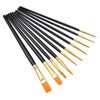 NASHRIO 20 Pcs Paint Brushes Set, Black Nylon Hair Acrylic
