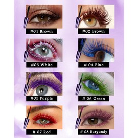 5D White Green Red Mascara Voluminous Waterproof-Silk Fiber Tubing Mascara for Eyelashes,Volume and Length Curling Eye Lash,Longlasting Smudegproof Liquid Lash Extensions Colored Mascara for Women