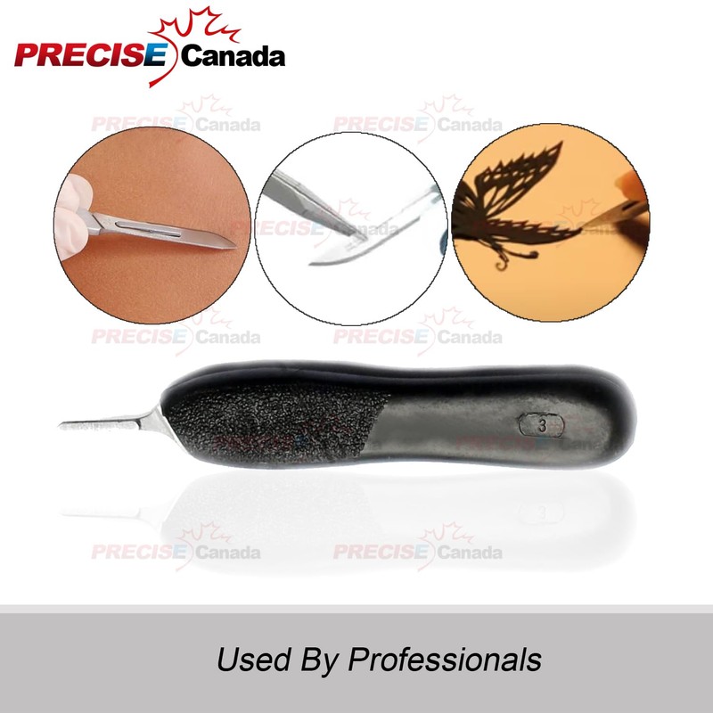 PRECISE CANADA 12 Pcs Black Color Plastic Handle, Scalpel Handle