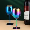 DOCBLACK Unbreakable Wine Glasses set of 4 Stainless Steel Red