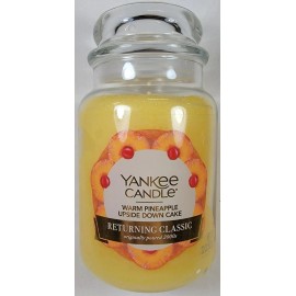 Yankee Candle WARM PINEAPPLE UPSIDE DOWN CAKE Large Jar 22oz Housewarmer New Wax