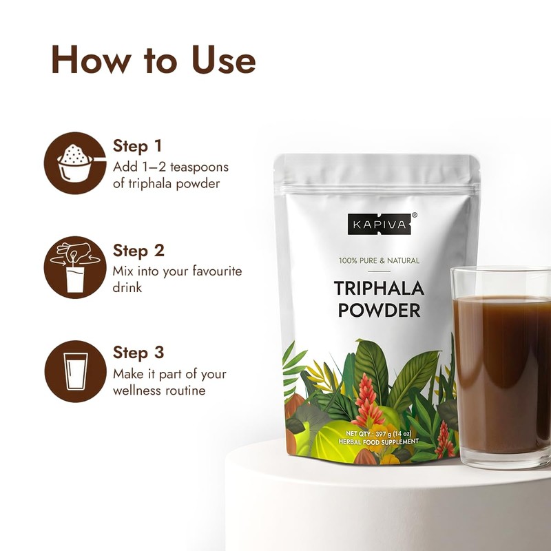 Kapiva Triphala Powder 397g | Ayurvedic Herbal Powder Blend |