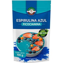 SABIA MADRE TIERRA  Espirulina azul 100g, Ficocianina, 100 natural, Sin OGM