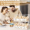 keomaisyto Fresh Egg Holder with 5 Dividers to Separate Eggs