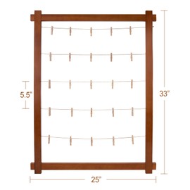 Graduation Decorations Class of 2025 - Wooden Picture Frame Collage Decor with Clips - Graduation Centerpieces Table Wall Decoration Party Supplies for Kindergarten Preschool High School College