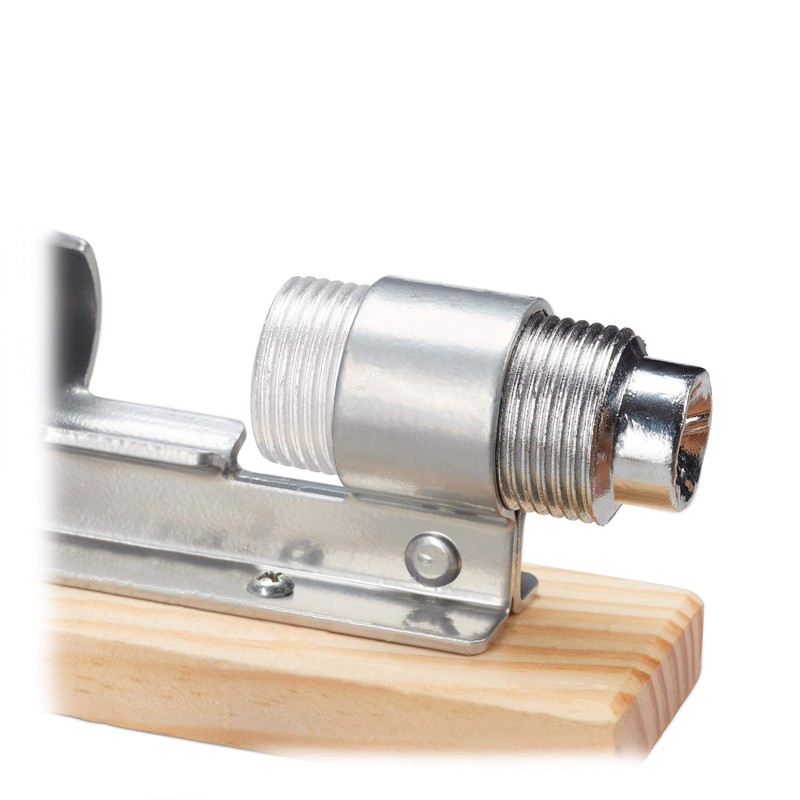 Relaxdays, Silver/Natural Retro Nutcracker, Wood, Nutcracker, Adjustable Size, Power-saving Nuts,