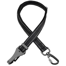 AOTECC Dog Seat Belt for Car, Reflective Bungee Heavy Duty Dog Car Harness Tether with Clip Hook Latch & Buckle, Adjustable Dog Seatbelt for Small, Medium and Large Pets