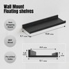 RICHER HOUSE 5 Set Floating Wall Mounted Shelves, Black Shelves
