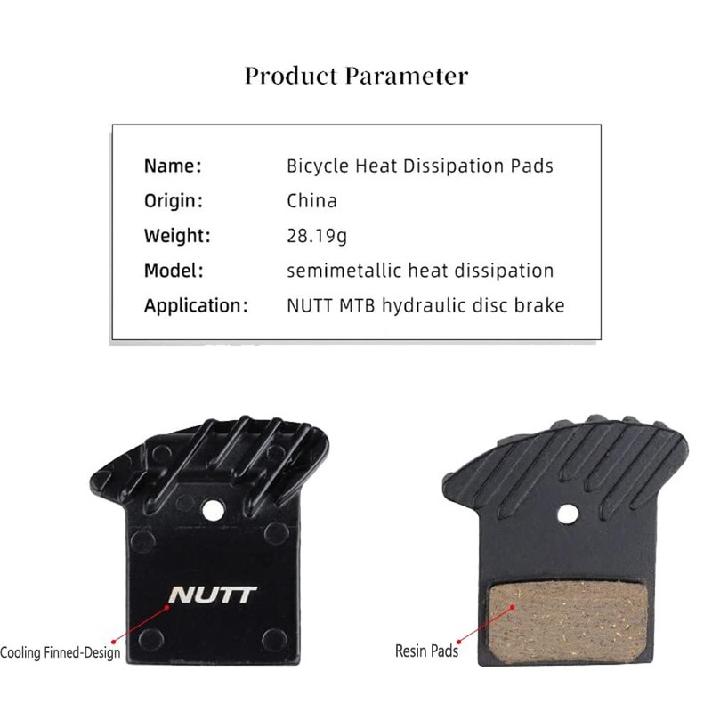 HSayoli Bicycle Hydraulic 4 Pairs Disc Brake Pad Semi Metal