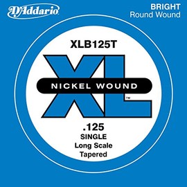 D'Addario .125 Long Scale Nickel Wound Tapered Single String for Bass Guitar