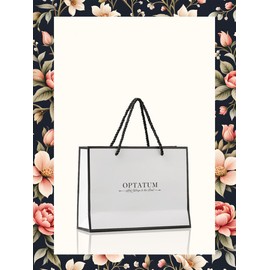 OPTATUM Gift Bag Hand Paper Bag (White S, Small)