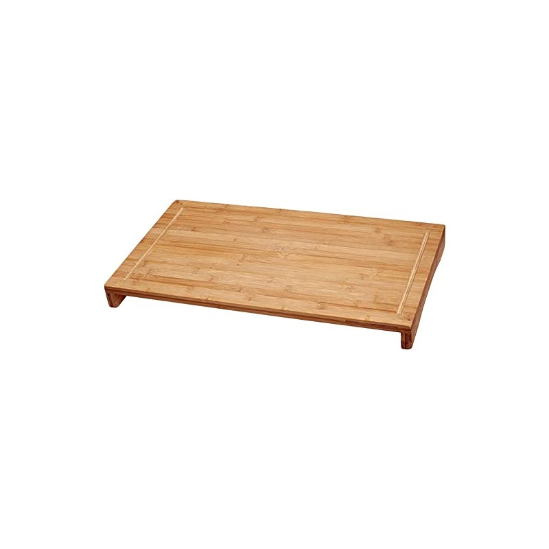 Lipper International Bamboo Wood Over-The-Sink/Stove Kitchen Cutting and Serving Board,