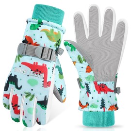 CYCLESPEED Children's Windproof Winter Gloves Warm Ski Gloves Waterproof Children's Gloves for 4-12 Years Girls Boys Cycling Gloves Children Outdoor Snowboarding