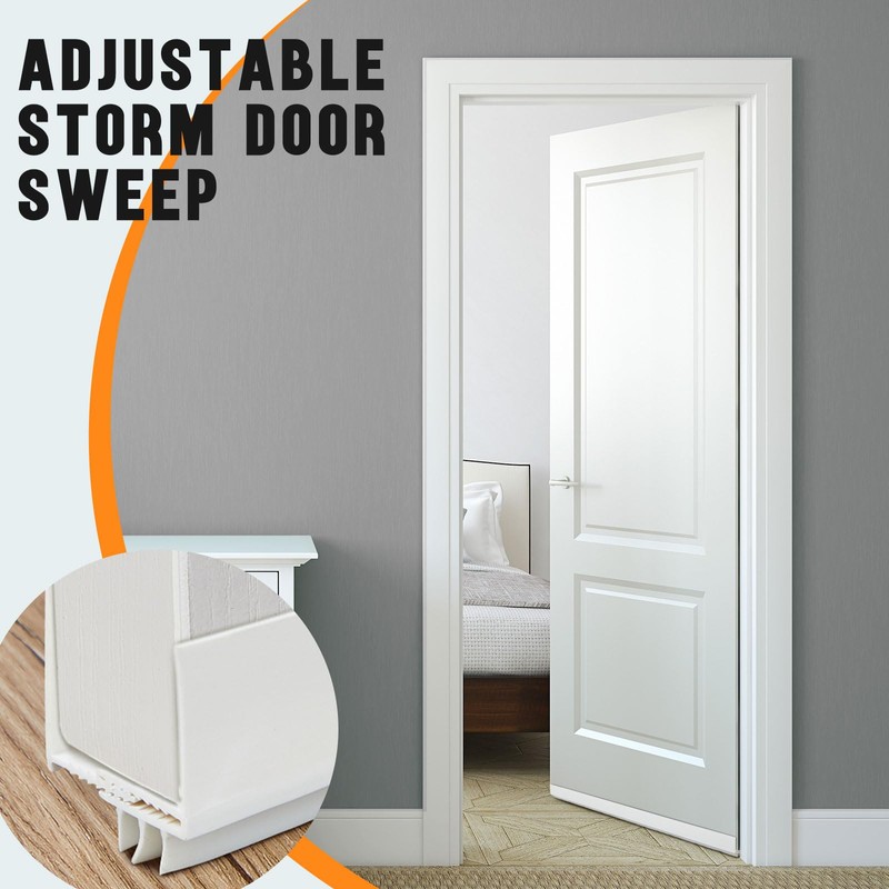 Pickmesh 4 Pcs 36 Inch Adjustable Storm Door Bottom Sweep