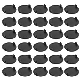 uxcell 80Pcs Hinge Hole Covers, 38mm(1 1/2") Dia Plastic Concealed Hinge Hole Cover Plug Cap Round Flush Type Caps for Furniture Cabinet Cupboard Wardrobe Dresser, Black