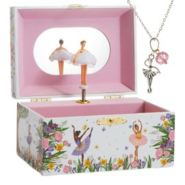 ABI + OLIE Musical Ballerina Jewelry box for Girls - Ballerina Music Box - Ballet Gifts - Toys for Girls 4-6 plus