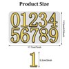 Gold Mailbox Numbers for Outside,2 Inch 3D Mail Box Numbers,Self