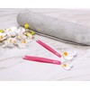 Pink Facial Hair Tweezers - Non Slip Grip Slant Sharp