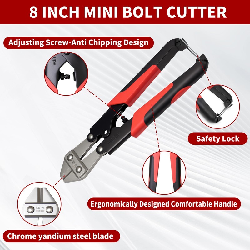 WISEUP 3Pcs Bolt Cutter Pliers Set, 14" Heavy Duty and