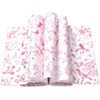 JarThenaAMCS 150Pcs Pink Floral Wax Paper Chinoiserie Bird Flower Deli