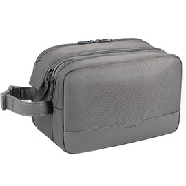 Voova Travel Toiletry Bag for Men Women, Wash Bag for Toiletries, Small Water-Resistant Makeup Shaving Organiser Bag for Traveling Essentials, Bathroom, Cosmetics, Grey