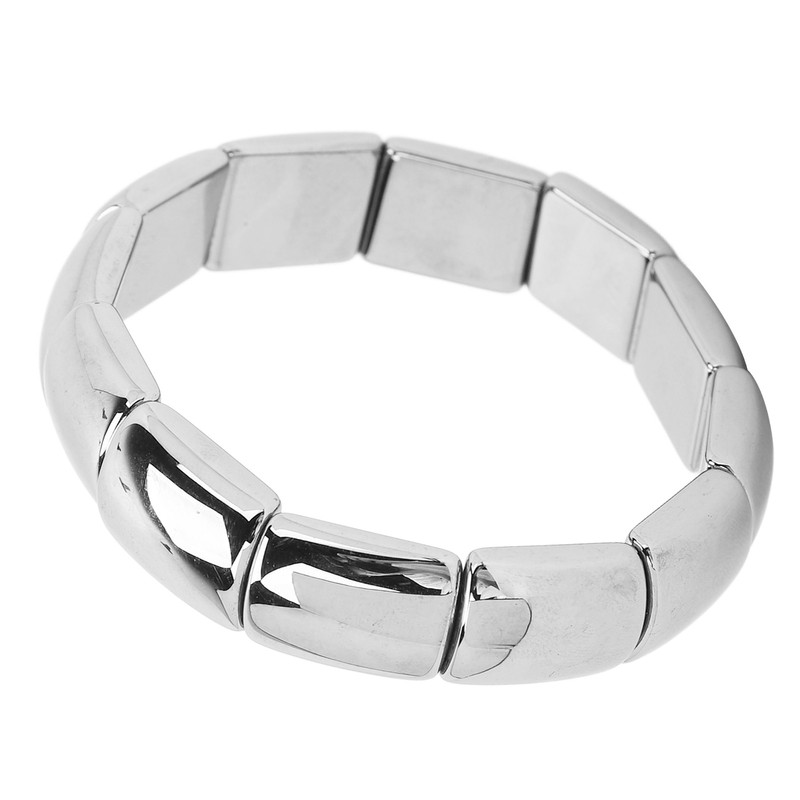 Terahertz Bracelet Rectangle Beads Stretch Bangle Woman Men Bracelet Gift