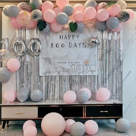 BRAVESHINE [Set of 2] Glitter Tassel Curtains, Fringe Curtains, Party Decorations, 3.3 x 9.6 ft (1 x 2.5 m), Birthday, Graduation, Proposal, Christmas, Year-end Party, Background, Room Decoration (Silver)