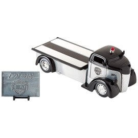 Dickie Toys 253745018 1948 Ford COE, Wave 5, die-cast vehicle with freewheel, Jada Toys 20th anniversary, brushed silver metallic