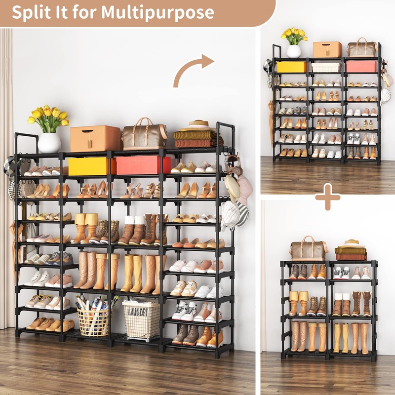 ROJASOP Large Shoe Rack Organizer for Entryway Closet 64-68 Pairs