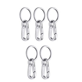 Meiyea Keychain,5 Pcs Metal Keyring Carabiner Clip Keyring Keychains for Craft Lobster Clasps Swivel Clips Key Chain for Men