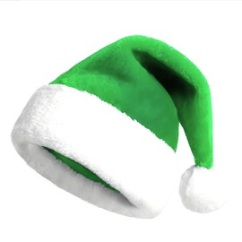 Komonee Green Santa Claus Christmas Hat Xmas Novelty Party for Festive Holidays Fancy Dress Up Unisex Costume Accessory New Years Fun Adults and Children