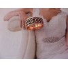 Copper Claddagh band ring CRI969 1/4 of an inch wide.