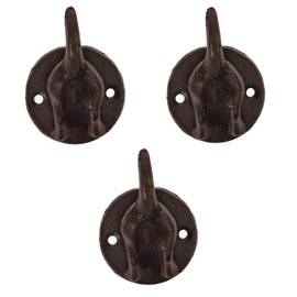 DPOWERFUL Vintage Cast Iron Dog Tail Hook - Decorative Heavy Duty Key Hooks and Coat Hook for Dog Lovers, Wall Mounted Hook for Entryway, Hallway, and Bathroom