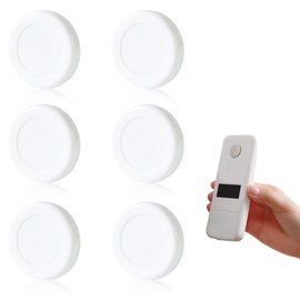 DLPRK Pack of 6 Magnetic Wall Mounts, Remote Control Holder, Magnetic Remote Control Holder, Wall Magnet, Storage Container for Home, Office (White)