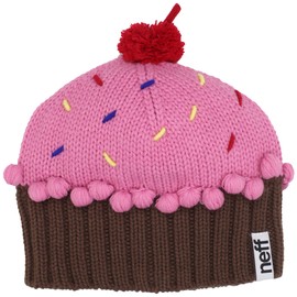 NEFF Women's Cupcake Beanie Hat, Strawberry, One Size