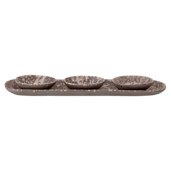 Bloomingville - Thea Tapas Set - Brown - Stoneware -