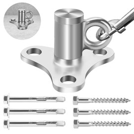 iklekione Dog Tie Out Stake,304 Stainless Steel Dog Anchor,360° Swivel Dog Stake-No Tangle, for Large Dogs up to 220 lbs,It Can Be Installed On The Wall Or Concrete Floor